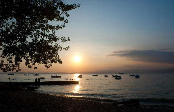 Sunset on Lake Garda — Stock Photo, Image