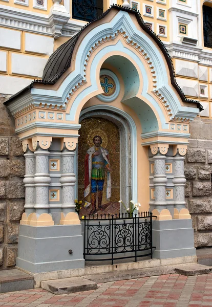 stock image Portico on old cathedral