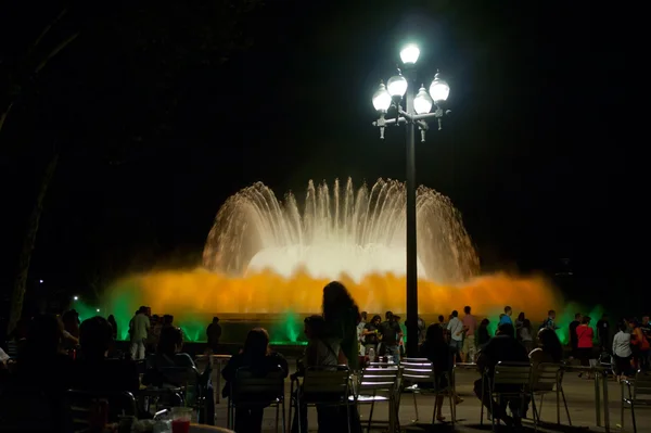 Barselona'da ünlü montjuic Çeşmesi