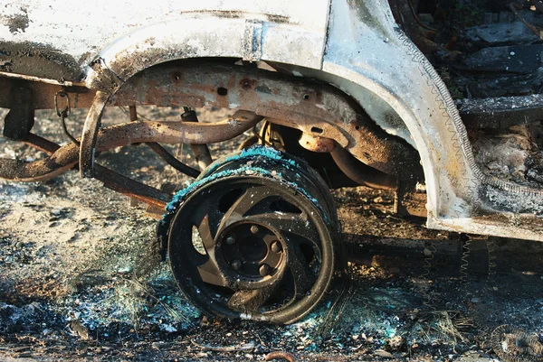 Αυτοκίνητο φωτιά λεπτομέρεια — Φωτογραφία Αρχείου