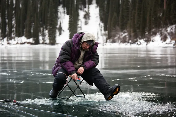 Zimní rybolov — Stock fotografie