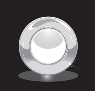 Beyaz parlak düğme