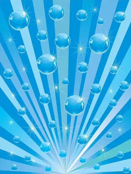 Sparkling Blue Spheres — Stock Vector