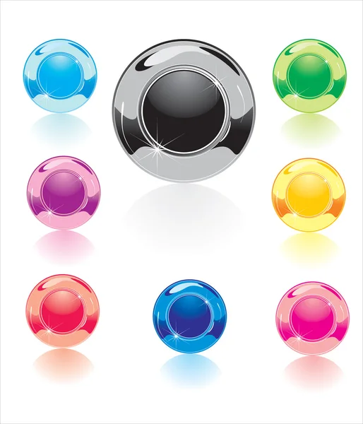 stock vector Samples of glossy buttons