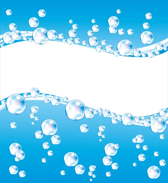 Agua Con Viales Aire — Vector de stock