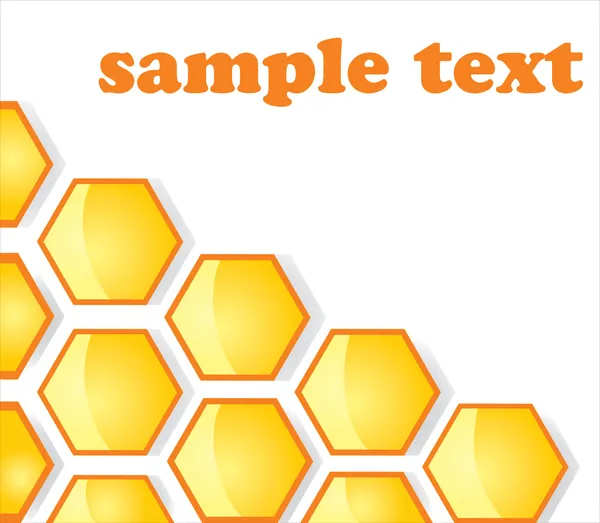 Background Honey Honeycombs — Stock Vector