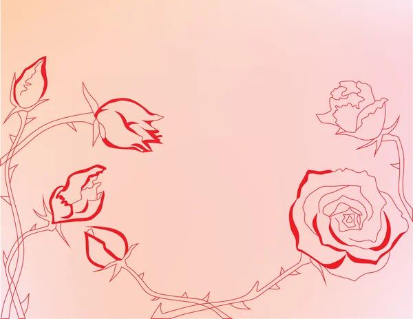 Roses abstraites — Image vectorielle