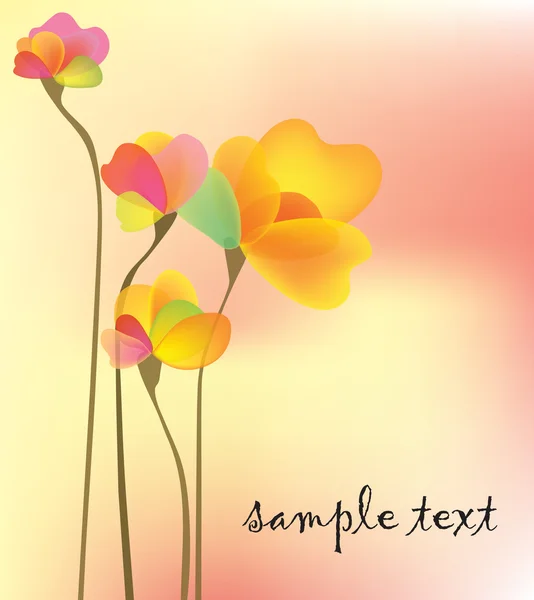 Fleurs de couleur — Image vectorielle