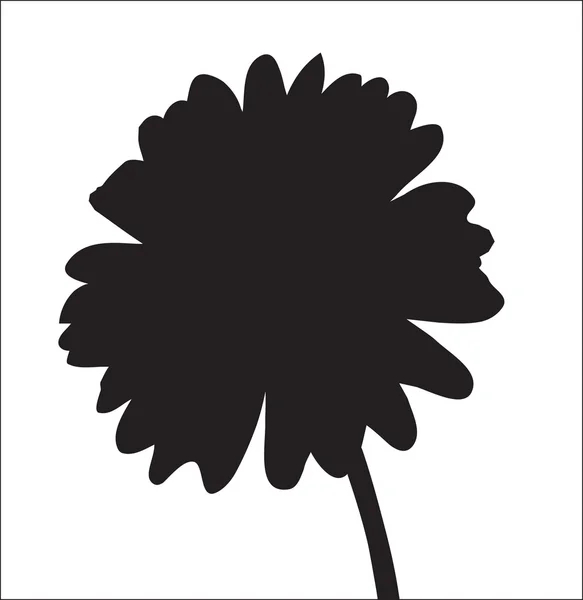 Квітка силует — стоковий вектор