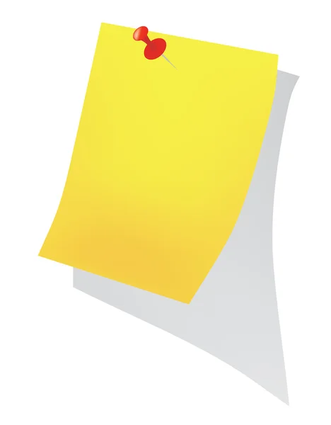 Φόντο. κίτρινο φύλλο για εγγραφές — Διανυσματικό Αρχείο