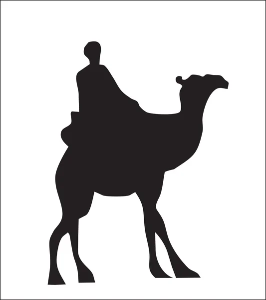 Silhouette di un cammello — Vettoriale Stock