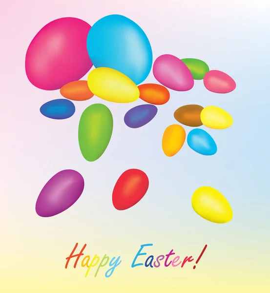 Antecedentes Semana Santa. Color brillante huevos de Pascua — Archivo Imágenes Vectoriales
