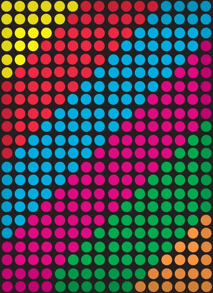 Abstrakter Hintergrund. ein Hintergrund mit Streifen aus farbigen Kreisen — Stockvektor