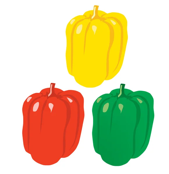 Antecedentes Verduras. Color pimienta jugosa — Vector de stock