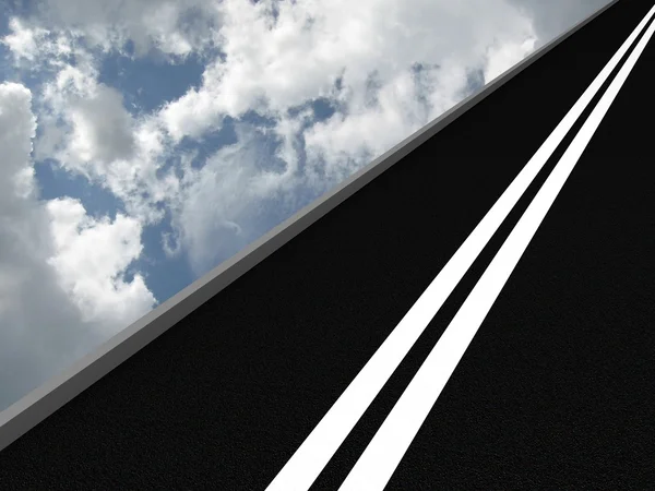 stock image Road leading into the sky. 3D