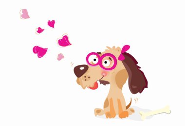 Lady Dog In Love clipart