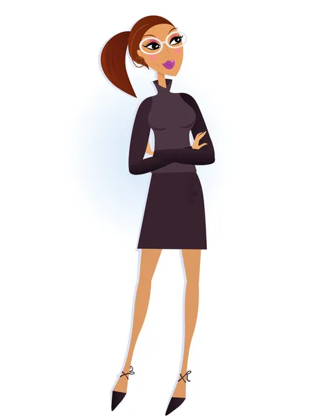 Femme d'affaires professionnelle isolée sur fond blanc — Image vectorielle