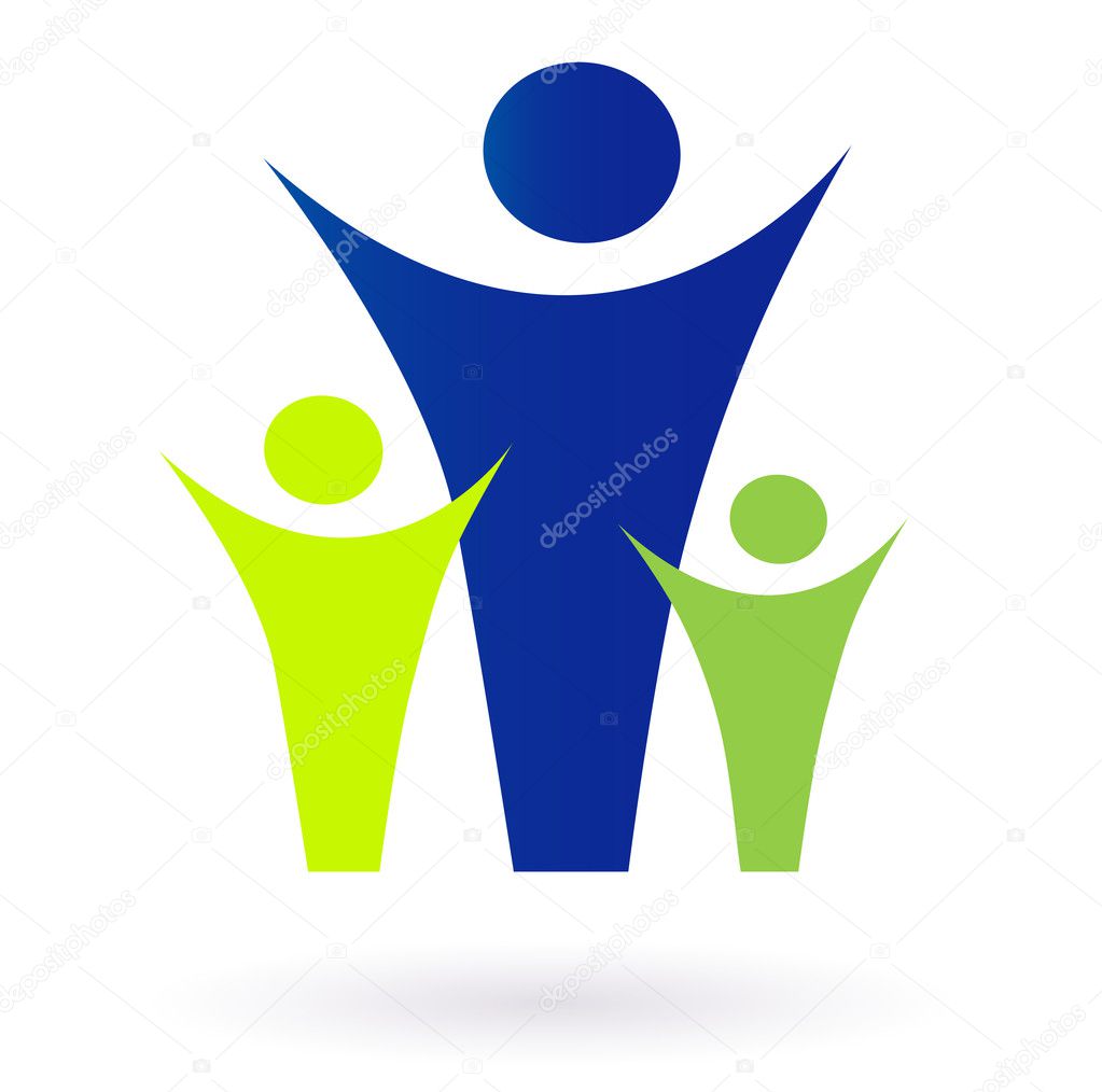 Family and community pictogram - adult and kids