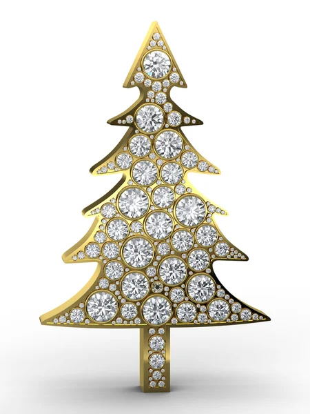 Árbol de Navidad con diamantes —  Fotos de Stock