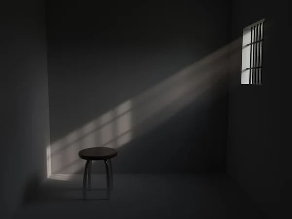 В'язниця з брусками на вікні — стокове фото