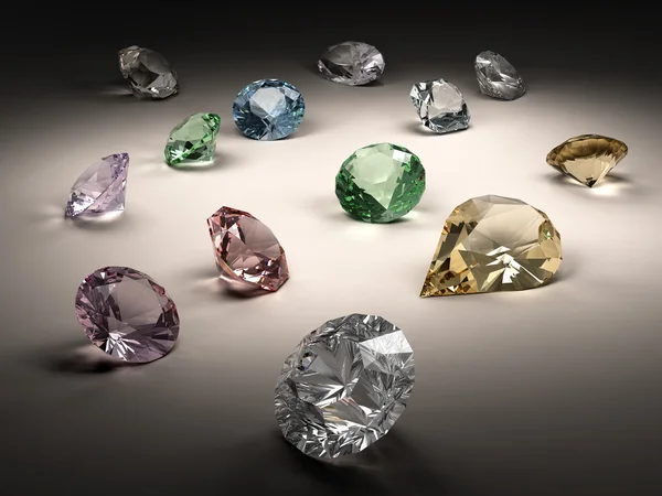 Kolekcja diamentów Obrazek Stockowy