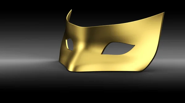 Máscara de carnaval dourado — Fotografia de Stock