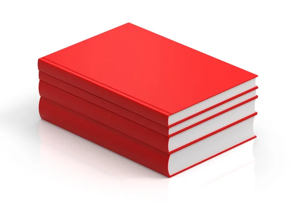 stock image 3D rendering red books
