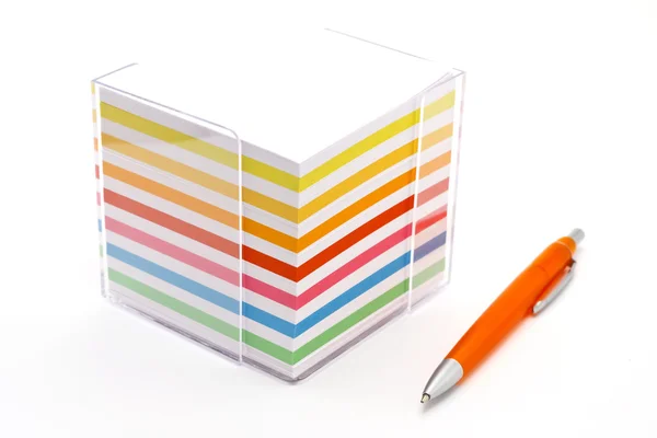 Blok af farverige notater papirer - Stock-foto