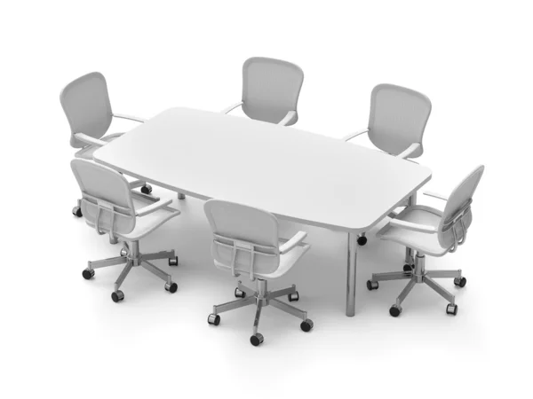 Konferencia asztal székekkel — Stock Fotó