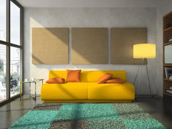 Prohlédni na pohodlný obývací pokoj — Stock fotografie