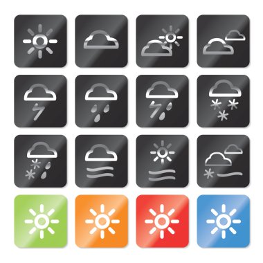 Hava ve doğa simgeler - vector Icon set