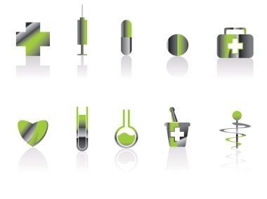 Medical and healt care Icons - vector icon set clipart