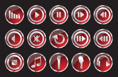 Music and sound icons clipart