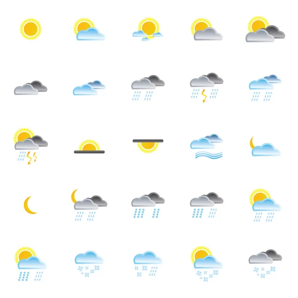 Natur och väder ikoner — Stock vektor