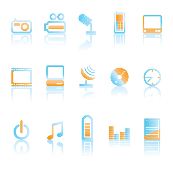 Mobile Phone Icons Vector Icon Set — 图库矢量图片