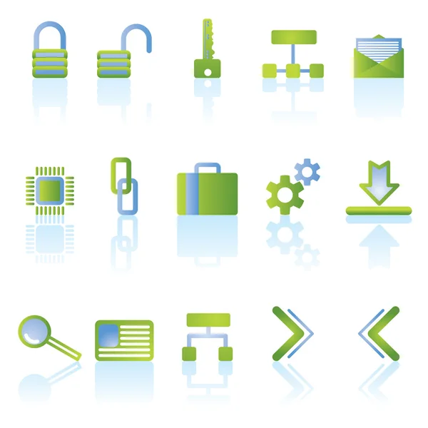Reflect security icons — Stock Vector