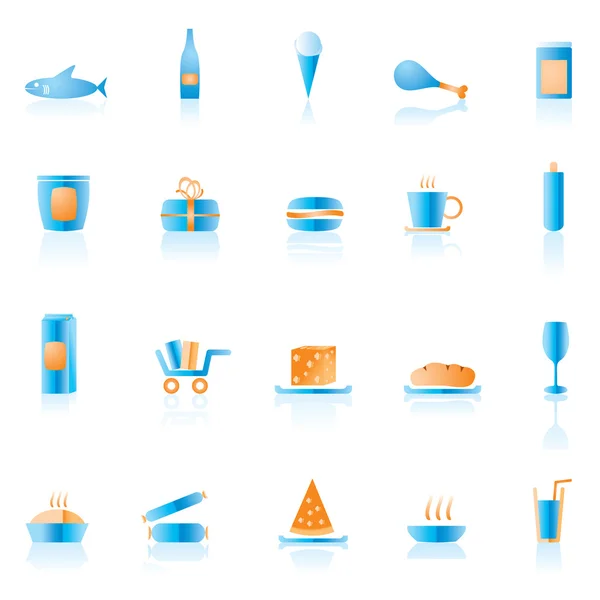 stock vector Shop, food and drink icons