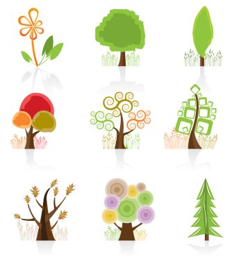 Tree Collection icon clipart