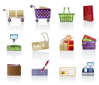 Online Shop icons clipart