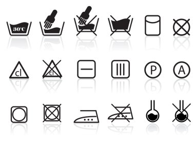 Laundry and Textile Care Symbols clipart