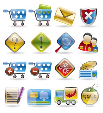 Online Shop Icons clipart