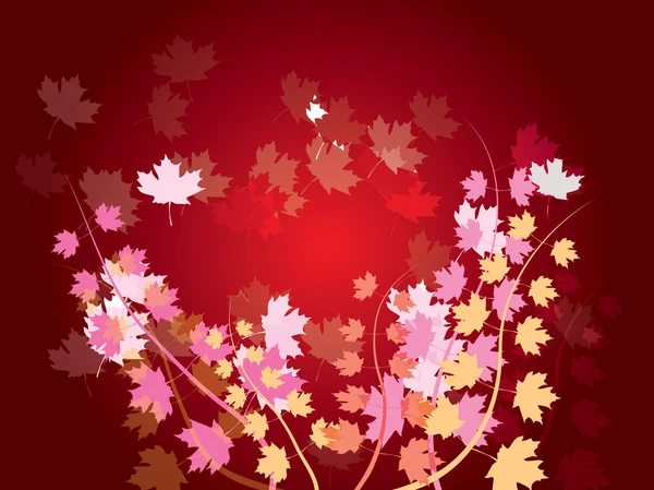 Podzimní Listí Přírodní Pozadí Vektorové Ilustrace — Stockový vektor