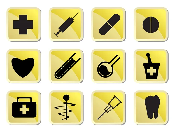Icônes médicales et de santé — Image vectorielle