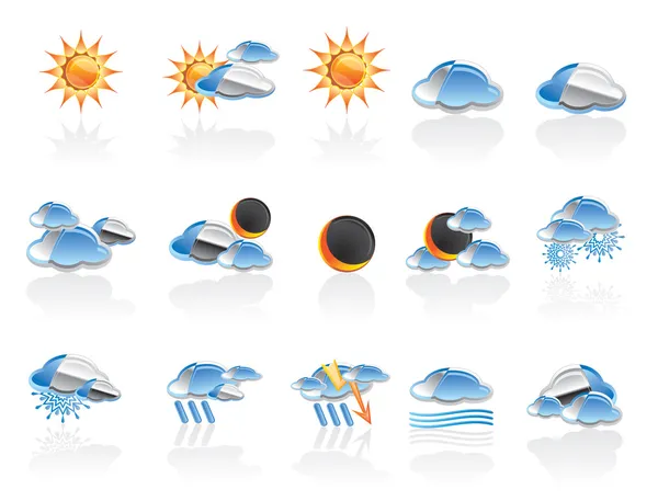 Weather and nature icons — Stock Vector