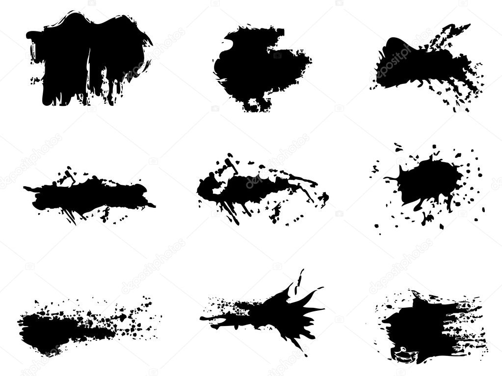 Set of background grunge vectors — Stock Vector © stoyanh #4987935