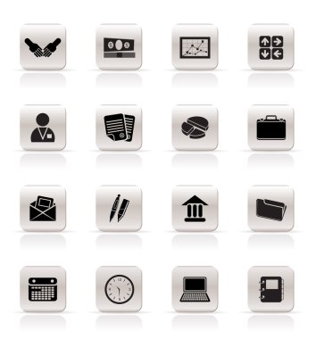 Simple Business and office icons clipart