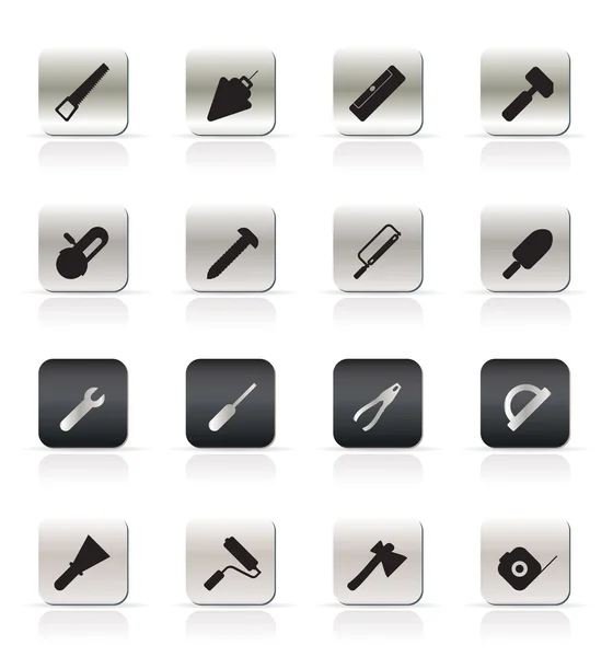 Konstruktion och byggnad verktyg ikoner — Stock vektor