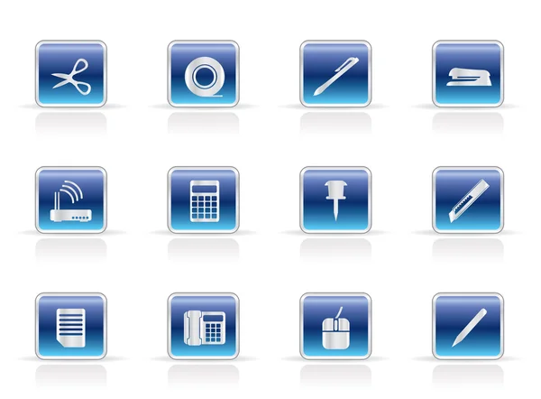 Outils d'affaires et de bureau Icônes — Image vectorielle