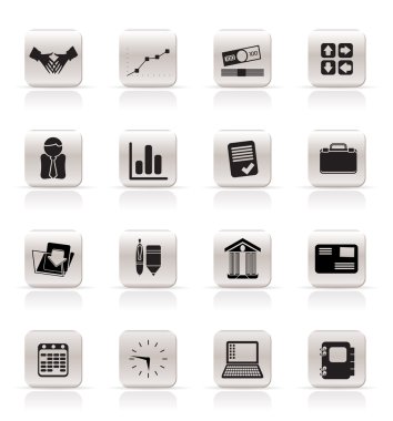 Simple Business and Office icons clipart