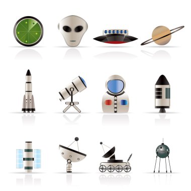 Astronautics and Space Icons clipart